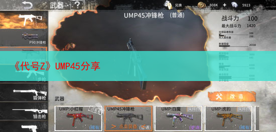 《代号Z》UMP45分享